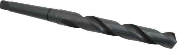 Interstate - 53/64", 2MT 118° Point High Speed Steel Taper Shank Drill Bit - Oxide Finish, 5-3/4" Flute Length, 9-5/8" OAL, Spiral Flute - Americas Industrial Supply