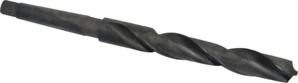 Interstate - 55/64", 2MT 118° Point High Speed Steel Taper Shank Drill Bit - Oxide Finish, 5-7/8" Flute Length, 9-3/4" OAL, Spiral Flute - Americas Industrial Supply