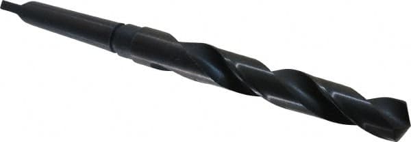 Interstate - 7/8", 2MT 118° Point High Speed Steel Taper Shank Drill Bit - Oxide Finish, 5-7/8" Flute Length, 9-3/4" OAL, Spiral Flute - Americas Industrial Supply