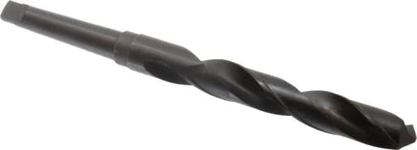Interstate - 57/64", 2MT 118° Point High Speed Steel Taper Shank Drill Bit - Oxide Finish, 6-1/8" Flute Length, 10" OAL, Spiral Flute - Americas Industrial Supply