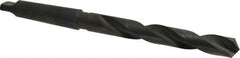 Interstate - 55/64", 3MT 118° Point High Speed Steel Taper Shank Drill Bit - Oxide Finish, 6-1/8" Flute Length, 10-3/4" OAL, Spiral Flute - Americas Industrial Supply