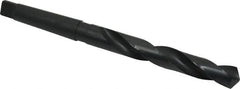 Interstate - 59/64", 3MT 118° Point High Speed Steel Taper Shank Drill Bit - Oxide Finish, 6-1/4" Flute Length, 10-7/8" OAL, Spiral Flute - Americas Industrial Supply
