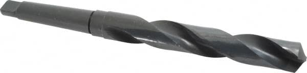 Interstate - 1-1/8", 3MT 118° Point High Speed Steel Taper Shank Drill Bit - Americas Industrial Supply