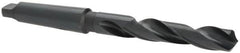 Interstate - 1-3/64", 4MT 118° Point High Speed Steel Taper Shank Drill Bit - Oxide Finish, 6" Flute Length, 11" OAL, Spiral Flute - Americas Industrial Supply