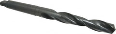 Interstate - 1-15/64", 4MT 118° Point High Speed Steel Taper Shank Drill Bit - Oxide Finish, 7-7/8" Flute Length, 13-1/2" OAL, Spiral Flute - Americas Industrial Supply