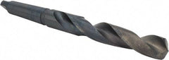 Interstate - 1-21/64", 4MT 118° Point High Speed Steel Taper Shank Drill Bit - Oxide Finish, 8-3/4" Flute Length, 14-3/8" OAL, Spiral Flute - Americas Industrial Supply