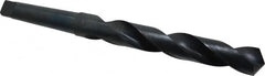 Interstate - 1-25/64", 4MT 118° Point High Speed Steel Taper Shank Drill Bit - Oxide Finish, 9" Flute Length, 14-5/8" OAL, Spiral Flute - Americas Industrial Supply