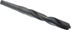 Interstate - 1-29/64", 4MT 118° Point High Speed Steel Taper Shank Drill Bit - Oxide Finish, 9-1/4" Flute Length, 14-7/8" OAL, Spiral Flute - Americas Industrial Supply