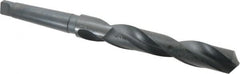Interstate - 1-15/32", 4MT 118° Point High Speed Steel Taper Shank Drill Bit - Oxide Finish, 7-5/8" Flute Length, 13-1/2" OAL, Spiral Flute - Americas Industrial Supply