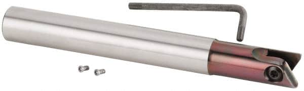 Kennametal - 3/4" Cutting Diam, 3/4" Shank Diam, 3/4" Max Depth of Cut, Straight Shank Indexable Copy End Mill - 1 Insert, KDMT 0750.. Insert, KDMT Toolholder - Americas Industrial Supply