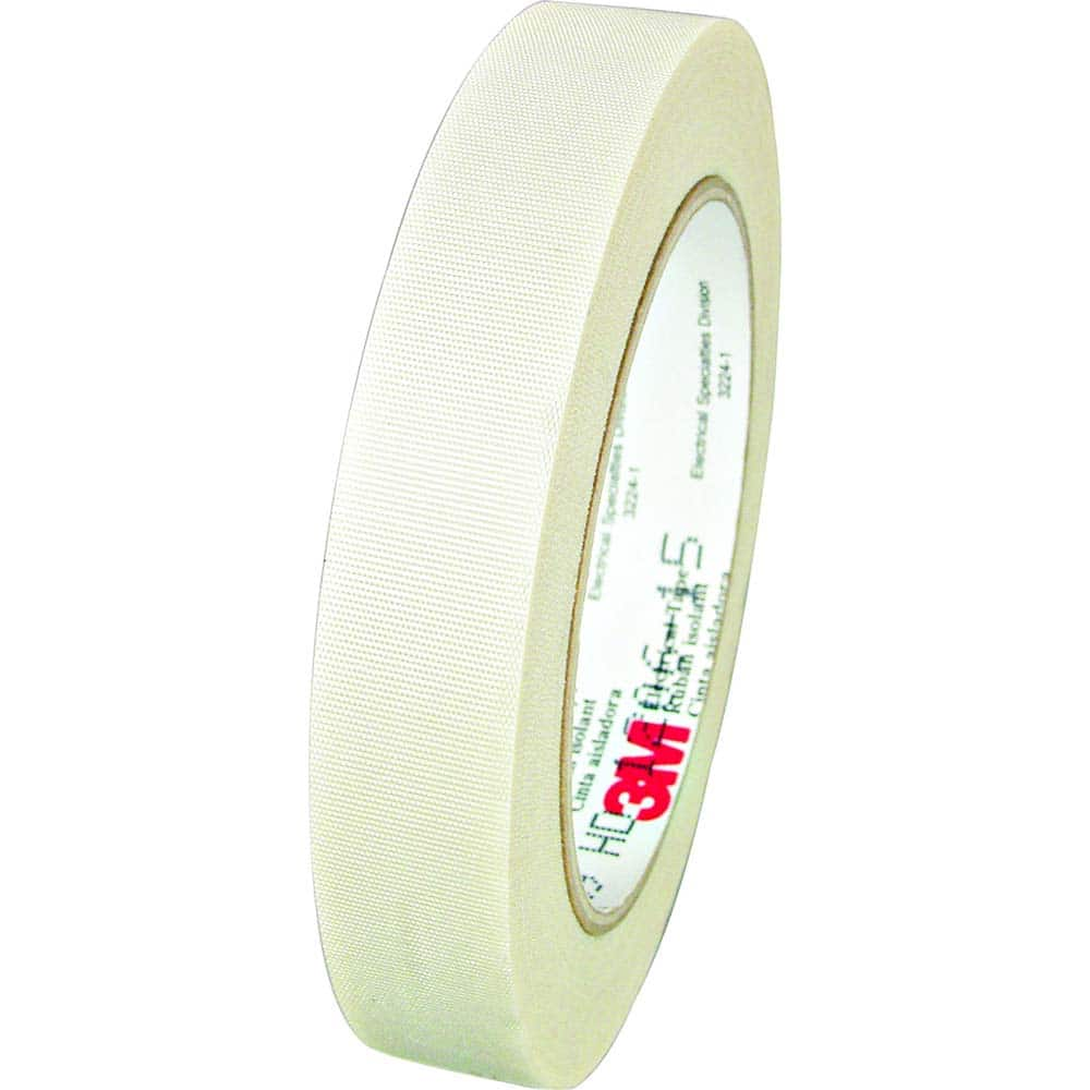 3M - 1" x 110' x 7 mil White Glass Cloth Electrical Tape - Americas Industrial Supply