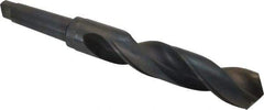 Interstate - 2-13/32", 5MT 118° Point High Speed Steel Taper Shank Drill Bit - Oxide Finish, 11-1/8" Flute Length, 18-1/2" OAL, Spiral Flute - Americas Industrial Supply