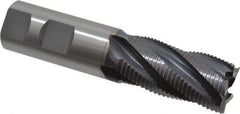 OSG - 1" Diam, Fine Pitch, 2" LOC, 5 Flute Cobalt Roughing Square End Mill - TiCN Finish, 4-1/2" OAL, 1" Shank Diam, Single End, 30° Helix - Americas Industrial Supply