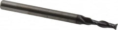 OSG - 3/32", 5/16" LOC, 1/8" Shank Diam, 1-1/2" OAL, 2 Flute, Solid Carbide Square End Mill - Single End, TiAlN Finish, Spiral Flute, 35° Helix, Centercutting, Right Hand Cut, Right Hand Flute, Series HP421 - Americas Industrial Supply