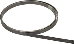 Starrett - 0.018 Inch Thick x 7.62 m Long x 1/2 Inch Wide, Feeler Stock Roll - Tempered Steel - Americas Industrial Supply