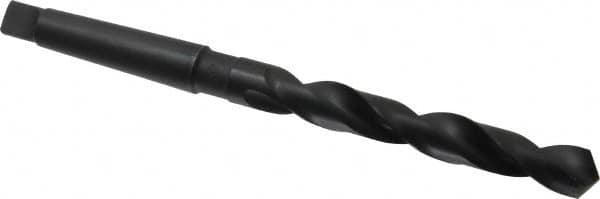 Interstate - 17mm, 2MT 118° Point High Speed Steel Taper Shank Drill Bit - Oxide Finish, 125mm Flute Length, 223mm OAL, Spiral Flute - Americas Industrial Supply