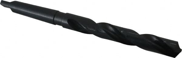 Interstate - 19mm, 2MT 118° Point High Speed Steel Taper Shank Drill Bit - Oxide Finish, 135mm Flute Length, 233mm OAL, Spiral Flute - Americas Industrial Supply