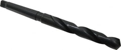 Interstate - 19.25mm, 2MT 118° Point High Speed Steel Taper Shank Drill Bit - Oxide Finish, 140mm Flute Length, 238mm OAL, Spiral Flute - Americas Industrial Supply