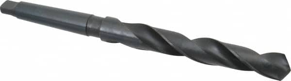 Interstate - 20.5mm, 2MT 118° Point High Speed Steel Taper Shank Drill Bit - Oxide Finish, 145mm Flute Length, 243mm OAL, Spiral Flute - Americas Industrial Supply