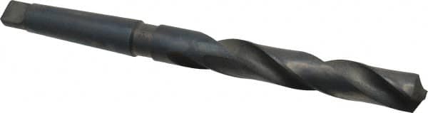 Interstate - 24mm, 3MT 118° Point High Speed Steel Taper Shank Drill Bit - Oxide Finish, 160mm Flute Length, 281mm OAL, Spiral Flute - Americas Industrial Supply
