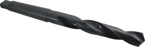 Interstate - 30mm, 3MT 118° Point High Speed Steel Taper Shank Drill Bit - Oxide Finish, 175mm Flute Length, 296mm OAL, Spiral Flute - Americas Industrial Supply