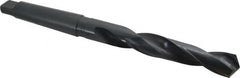 Interstate - 30mm, 3MT 118° Point High Speed Steel Taper Shank Drill Bit - Oxide Finish, 175mm Flute Length, 296mm OAL, Spiral Flute - Americas Industrial Supply