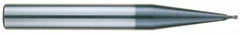 RobbJack - 2mm Diam, 2mm LOC, 2 Flute Solid Carbide Ball End Mill - AlTiN Finish, Single End, 63mm OAL, 6mm Shank Diam, Spiral Flute - Americas Industrial Supply