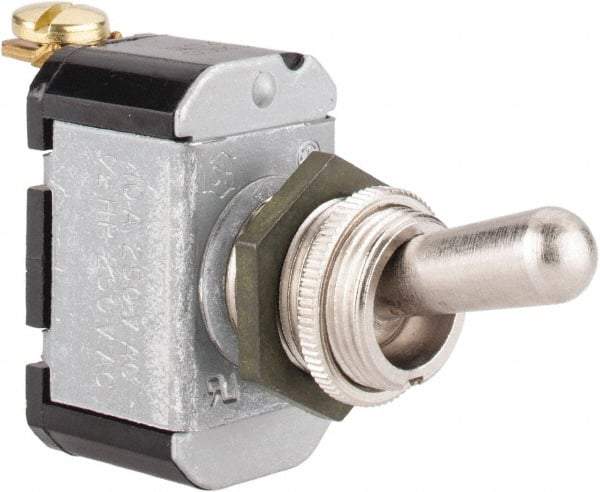 Eaton Cutler-Hammer - SPST Heavy Duty Off-On Toggle Switch - Screw Terminal, Bat Handle Actuator, 1/2 hp at 50 VAC hp, 125/250 VAC & 28 VDC - Americas Industrial Supply