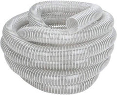 Hi-Tech Duravent - 1-1/2" ID, 26 Hg Vac Rating, 10 psi, Polyurethane Vacuum & Duct Hose - 25' Long, Clear, 1-1/2" Bend Radius, -40 to 200°F - Americas Industrial Supply