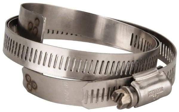 Hi-Tech Duravent - Stainless Steel Hose Clamp - 1/2" Wide x 0.02" Thick, 5-1/4" Hose, 3-1/4 to 5-5/8" Diam - Americas Industrial Supply