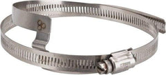 Hi-Tech Duravent - Stainless Steel Hose Clamp - 1/2" Wide x 0.02" Thick, 6-1/4" Hose, 5-1/4 to 6-5/8" Diam - Americas Industrial Supply