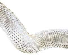 Hi-Tech Duravent - 8" ID, 10 Hg Vac Rating, 11 psi, Polyurethane Vacuum & Duct Hose - 25' Long, Clear, 7-1/4" Bend Radius, -60 to 180°F - Americas Industrial Supply