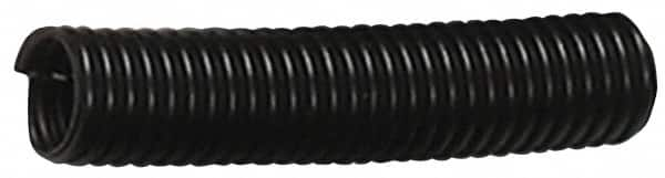 Made in USA - 1" Trade Size, 100' Long, Flexible Split Loom Conduit - Polyethylene, 23.3mm ID, Black - Americas Industrial Supply