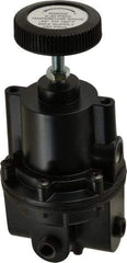 Parker - 1/4 NPT Port, 80 CFM, Aluminum Diaphragm Operated Regulator - 0 to 30 psi Range, 250 Max psi Supply Pressure, 1/4" Gauge Port Thread, 2.06" Wide x 4.35" High - Americas Industrial Supply