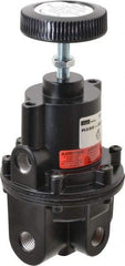 Parker - 1/4 NPT Port, 80 CFM, Aluminum Diaphragm Operated Regulator - 0 to 60 psi Range, 250 Max psi Supply Pressure, 1/4" Gauge Port Thread, 2.06" Wide x 4.35" High - Americas Industrial Supply