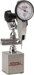 SPI - 0.0005" Graduation, 0-15-0 Dial Reading, Indicator & Base Kit - 2.36" Base Length x 1.9" Base Width x 2" Base Height, 1-1/4" Dial Diam - Americas Industrial Supply