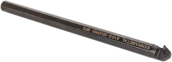 Kennametal - 21.59mm Min Bore Diam, 10" OAL, 5/8" Shank Diam, A-SDXP Indexable Boring Bar - DP.. Insert, Screw Holding Method - Americas Industrial Supply