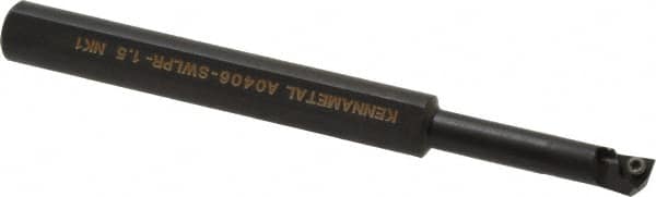 Kennametal - 8.15mm Min Bore Diam, 101.6mm OAL, 3/8" Shank Diam, A-SWLP Indexable Boring Bar - 1-1/4" Max Bore Depth, WP.. Insert, Screw Holding Method - Americas Industrial Supply