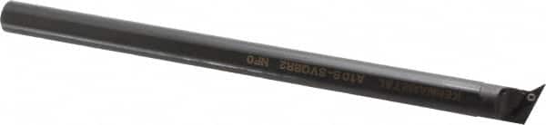 Kennametal - 21.59mm Min Bore Diam, 10" OAL, 5/8" Shank Diam, A-SVQB Indexable Boring Bar - VB.. Insert, Screw Holding Method - Americas Industrial Supply