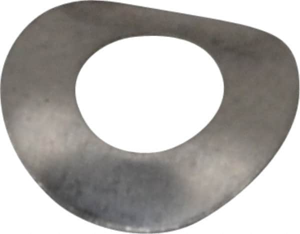 Made in USA - #4 Screw, 0.118" ID x 0.245" OD, Grade 300 Stainless Steel Single Wave Washer - 0.008" Thick, 0.056" Overall Height, 0.007" Deflection, 3.32 Lb at Deflection - Americas Industrial Supply