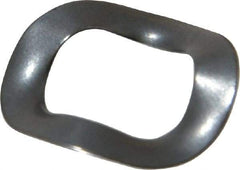 Made in USA - 3/8" Screw, 0.406" ID x 0.65" OD, Grade 1074-1095 Spring Steel Triple Wave Washer - 0.01" Thick, 0.085" Overall Height, 0.019" Deflection, 18.18 Lb at Deflection - Americas Industrial Supply