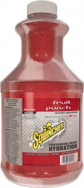 Sqwincher - 64 oz Bottle Fruit Punch Activity Drink - Liquid Concentrate, Yields 5 Gal - Americas Industrial Supply