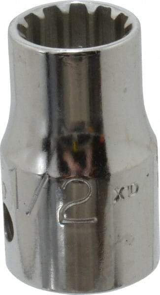 Proto - 1/2" Drive, 1/2" Socket, Spline Socket - 12 Points, 1-7/16" OAL - Americas Industrial Supply