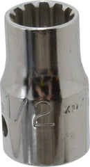 Proto - 1/2" Drive, 1/2" Socket, Spline Socket - 12 Points, 1-7/16" OAL - Americas Industrial Supply