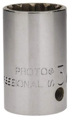 Proto - 1/2" Drive, 3/4" Socket, Spline Socket - 12 Points, 1-9/16" OAL - Americas Industrial Supply