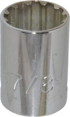 Proto - 1/2" Drive, 7/8" Socket, Spline Socket - 12 Points, 1-9/16" OAL - Americas Industrial Supply