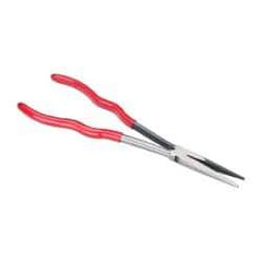 Blackhawk by Proto - 11-1/2" OAL, 2-1/16" Jaw Length x 23/32" Jaw Width, Long Nose Pliers - Serrated Jaw, Standard Head, Plastic Cushion Handles - Americas Industrial Supply