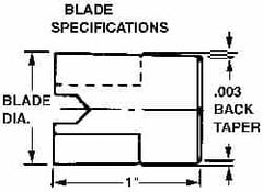APT - 1-19/32 Inch Diameter, 3/16 Inch Thick, High Speed Steel Auxiliary Pilot Blade - Series D, DX15 Auxiliary Pilot Required - Americas Industrial Supply