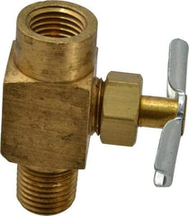 Eaton - 150 Max psi, 1/4" Pipe, Brass, Inline Instrumentation Needle Valve - FNPT x MNPT End Connections - Americas Industrial Supply