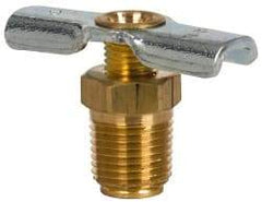 Eaton - Steel External Seat Drain Cock & Shutoff Valve - 1/8 Thread, 150 Max psi - Americas Industrial Supply